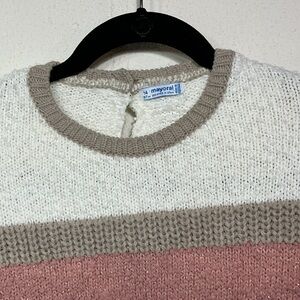 Mayoral Women's Knit Sweater - Cream, Tan, Pink